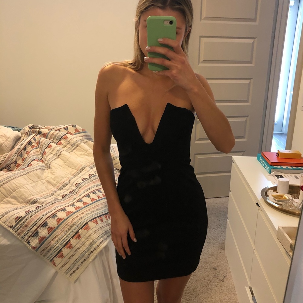 Black Strapless Dress